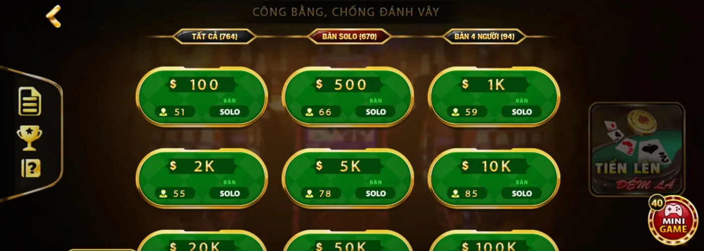 Tiến lên đếm lá Hit Club là một trò chơi được rất nhiều người yêu thích